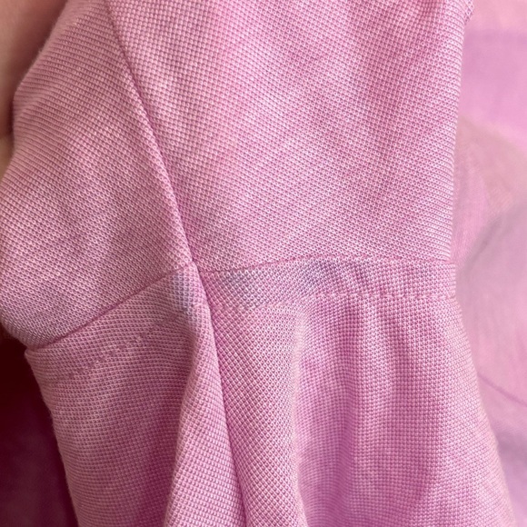 NWT Jones New York Women's Stretch Chambray Snap Front Knit Shirt Pink Size S - Picture 9 of 11